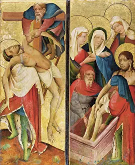 Devotion Prints: Deposition and Entombment of Christ, c1420. Creator: Master of the Middle Rhine