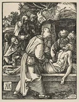 Mourner Collection: The Deposition, from The Small Passion, ca. 1509. Creator: Albrecht Durer