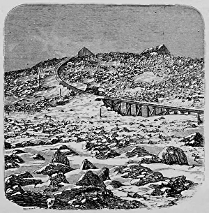 New Hampshire Prints: The Depot and Summit House, Mount Washington, 1883