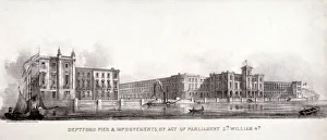 Improved Prints: Deptford Pier and the River Thames, Greenwich, London, c1835