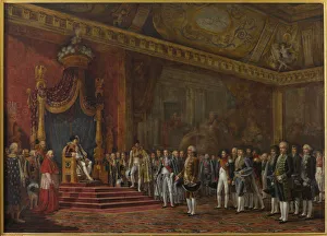 1810 Prints: Deputation from the Roman Senate presenting its homage to Napoleon I on 16 November 1809