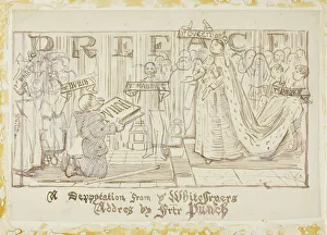 Charles Samuel Keene Collection: A Deputation from the Whitefriars, 1870 / 91. Creator: Charles Samuel Keene