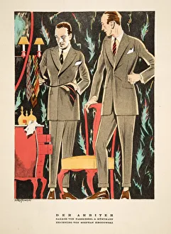 Der Arbiter, outfits by Fasskessel & Muntmann, from Styl, pub. 1922 (pochoir Print)