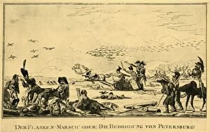 Napoleon Buonaparte Gallery: Der Flanken-Marsch! Oder: Die Bedrohung Von Petersburg!, 1813, (1921). Creator: Unknown