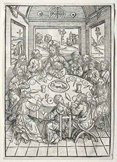 Der Schatzbehalter: The Last Supper, 1491. Creator: Michael Wolgemut (German, 1434-1519)