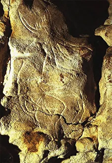 Caves Painting Gallery: Der Sorcerer of Le Gabillou, ca 17, 200 BP. Creator: Art of the Upper Paleolithic