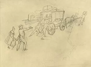 Wagon Gallery: Der Thespiskarren (Schauspieler auf Reisen), mid-late 19th century, (c1924). Creator