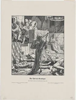 Rethel Alfred Prints: Der Tod als Freund (Death as a Friend), 1831. Creator: Alfred Rethel