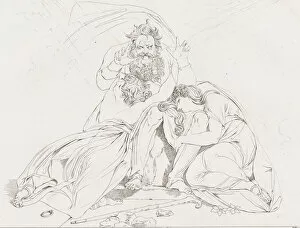 Fussli Johann Heinrich Gallery: Der Tod des Oedipus (The Death of Oedipus), 1806. Creator: Franz Hegi