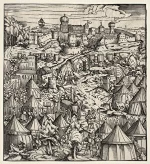 Der Weisskunig (The White King): The Siege of Padua, 1512-1515. Creator: Hans Burgkmair (German)