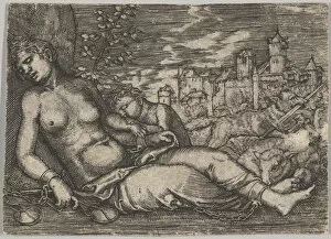 Baehm Barthel Gallery: Der Welt Lauf (Sleeping Justice) (copy), early 16th century. Creator: Barthel Beham