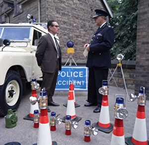 Police Officer Collection: Derbyshire Police Commissioner taking delivery of two new Land Rovers, Matlock, Derbyshire, 1969