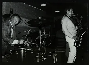 Bobby Prints: Derek Hogg (drums) and Bobby Wellins (saxophone) playing at The Bell