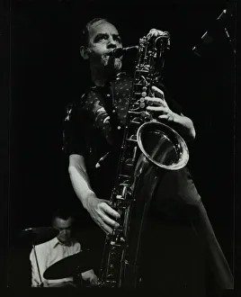 John Barnes Prints: Derek Hogg (drums) and John Barnes (saxophone) playing at The Stables