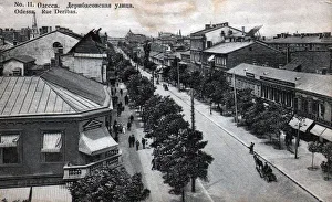 Jose De Prints: Deribasovskaya Street, Odessa, Russia, mid 19th century