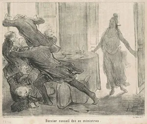 Republic Prints: Dernier conseil des ex-ministres, 19th century. Creator: Honore Daumier