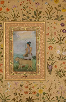 Dervish With a Lion, Folio from the Shah Jahan Album, verso: ca. 1630; recto: ca. 1500