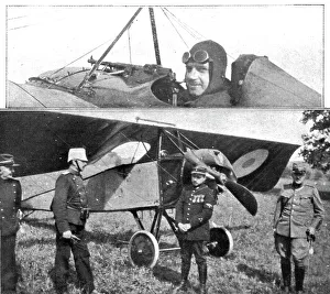 Airman Prints: Des Braves; L'aviateur Gilbert et son monoplan retenus en Suisse; en haut