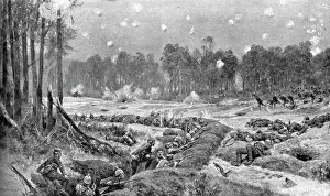 Shelling Prints: Des Hauts-de-Meuse a l'Aisne; L'attaque des tranchees allemandes de Nogent-l'Abbesse