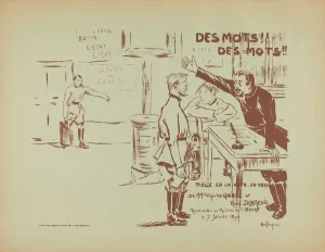 Peacock Feather Prints: Des Mots! Des Mots!, 1896. Creator: Louis Abel-Truchet