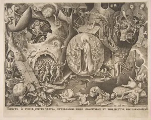 Suspended Prints: The Descent of Christ Into Limbo, 1551. Creator: Pieter van der Heyden