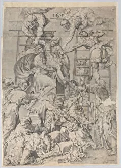 The Descent from the Cross, 1550-1600. Creator: Giovanni Battista Cavalieri