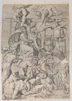 Pliers Prints: The Descent from the Cross, 1550-1600. Creator: Giovanni Battista Cavalieri
