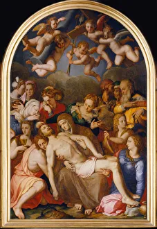 Bronzino Collection: The Descent from the Cross, 1553. Artist: Bronzino, Agnolo (1503-1572)
