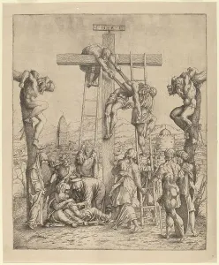 Mantegna Prints: The Descent from the Cross, 16th century. Creator: Unknown