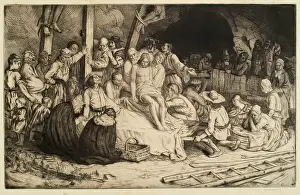 Saint Magdalene Prints: The Descent From The Cross, 1897 Reworked. Creator: William Strang