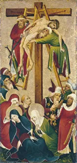 Dead Christ Prints: The Descent from the Cross. Artist: Master of the Middle-Rhine (active 1470-1480)