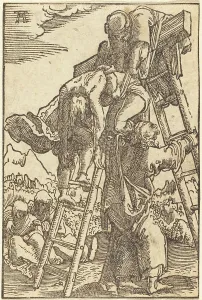 Altdorfer Albrecht Prints: The Descent from the Cross, c. 1513. Creator: Albrecht Altdorfer