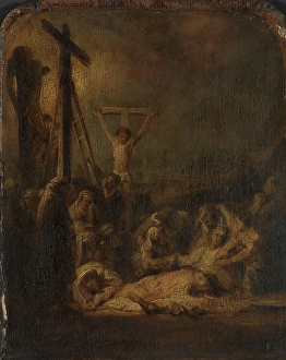 Religious Scene Or Person Prints: The Descent from the Cross, copy after Rembrandt, probably 18th century. Creator: Unknown