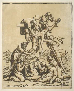 Descent from the Cross. Creator: Ugo da Carpi (Italian, c. 1479-c. 1532)