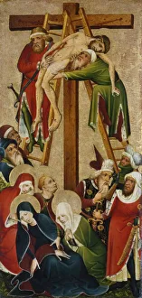 Joseph Of Arimathaea Prints: The Descent from the Cross (recto), 1420. Creator: Anon