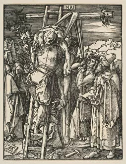 Lowering Gallery: The Descent from the Cross, from The Small Passion, ca. 1509. Creator: Albrecht Durer