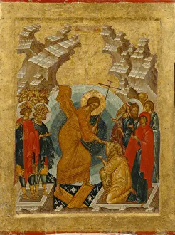 Spirits Prints: The Descent into Hell, 1497. Artist: Russian icon