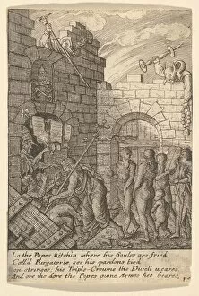 Mitre Collection: Descent into Hell, 1625-77. Creator: Wenceslaus Hollar