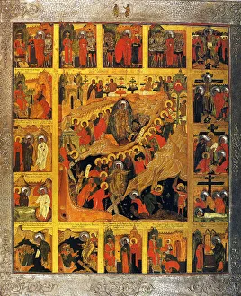 Images Dated 22nd February 2011: The Descent into Hell with the Scenes of the Passion of the Christ, 16th century
