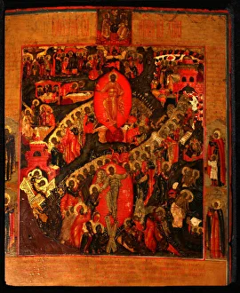 The Descent into Hell, with Selected Saints, End of 17th cen Artist: Russian icon