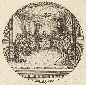 Acts Prints: The Descent of the Holy Dove, c. 1631. Creator: Jacques Callot