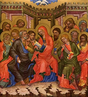 Antonin Matejcek Gallery: Descent of the Holy Ghost, c1350 (1955).Artist: Master of the Vyssi Brod Altar