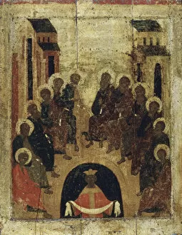 Images Dated 22nd February 2011: The Descent of the Holy Spirit on the Apostles, c1410