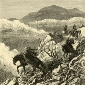 Rocky Prints: The Descent from Mount Washington, 1872. Creator: W. H. Morse