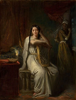 Chasseriau Theodore Gallery: Desdemona (The Song of the Willow), 1849. Creator: Theodore Chasseriau