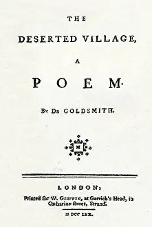 Social Comment Prints: The Deserted Village, A Poem, c1770