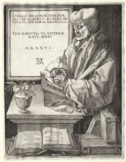 Desiderius Erasmus of Rotterdam, 1526. Creator: Albrecht Dürer (German, 1471-1528)