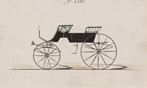 Brewster And Company Gallery: Design for 4 seat Phaeton, no top, no. 3390, 1878. Creator: Brewster & Co