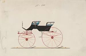 Brewster And Company Gallery: Design for 4 seat Phaeton, no top, no. 936, 1850-70. Creator: Brewster & Co