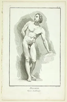 Encyclopedia Prints: Design: Academic Figure, from Encyclopédie, 1762/77. Creator: A. J. Defehrt